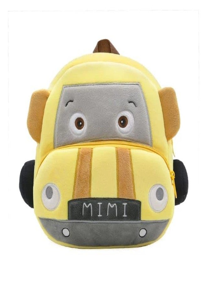 Black Hill Kids Preschool Bag for Boys and Girls, Cute Soft Plush school Animal Cartoon Mini Backpack Little kids bags for 2-5 years Baby/Boys/Girls Nursery, Preschool,Picnic (Mimi car) - Image 2
